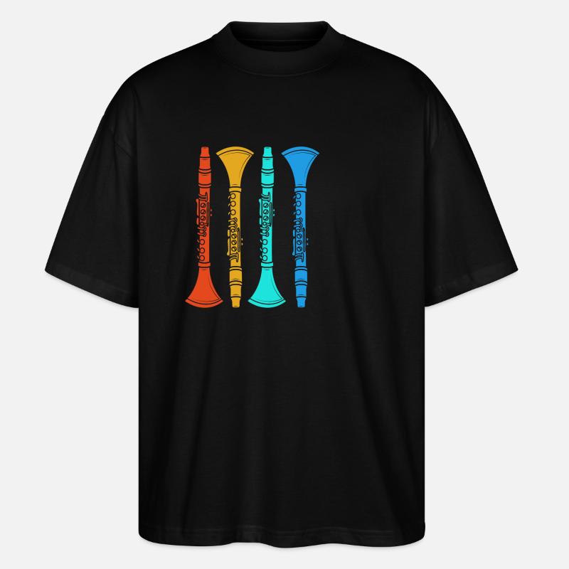 Klarinette - Stanley/Stella Oversized Unisex Bio T-Shirt Blaster 2.0 - Schwarz