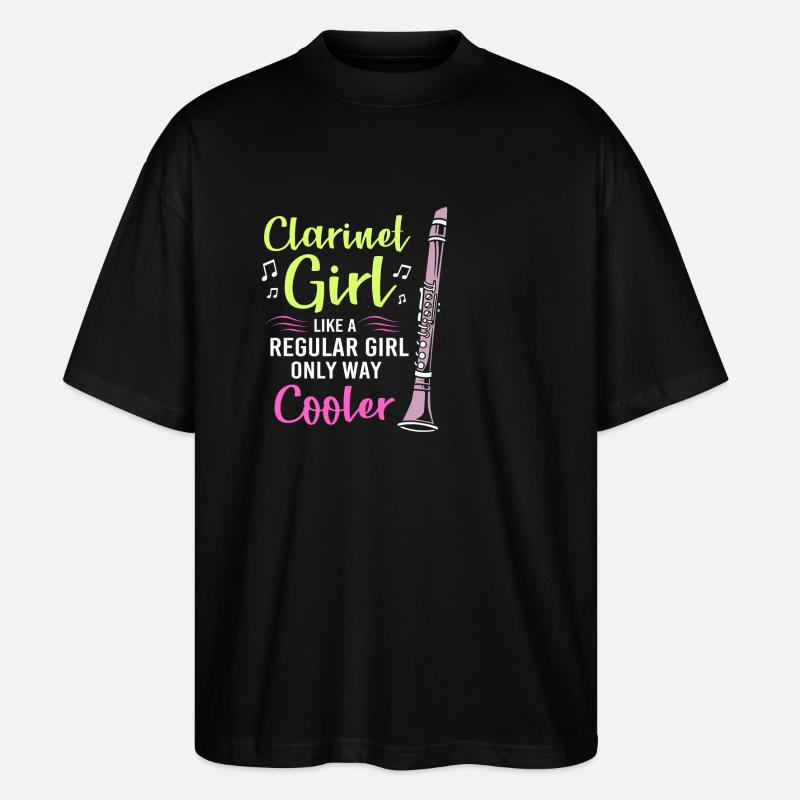 Klarinette - Stanley/Stella Oversized Unisex Bio T-Shirt Blaster 2.0 - Schwarz