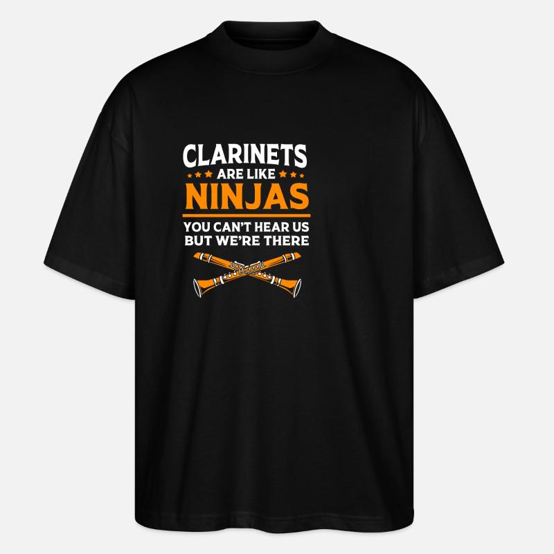 Klarinette - Stanley/Stella Oversized Unisex Bio T-Shirt Blaster 2.0 - Schwarz