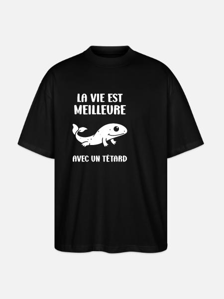 Têtard - T-shirt bio Blaster 2.0 coupe oversize Stanley/Stella Unisexe - noir