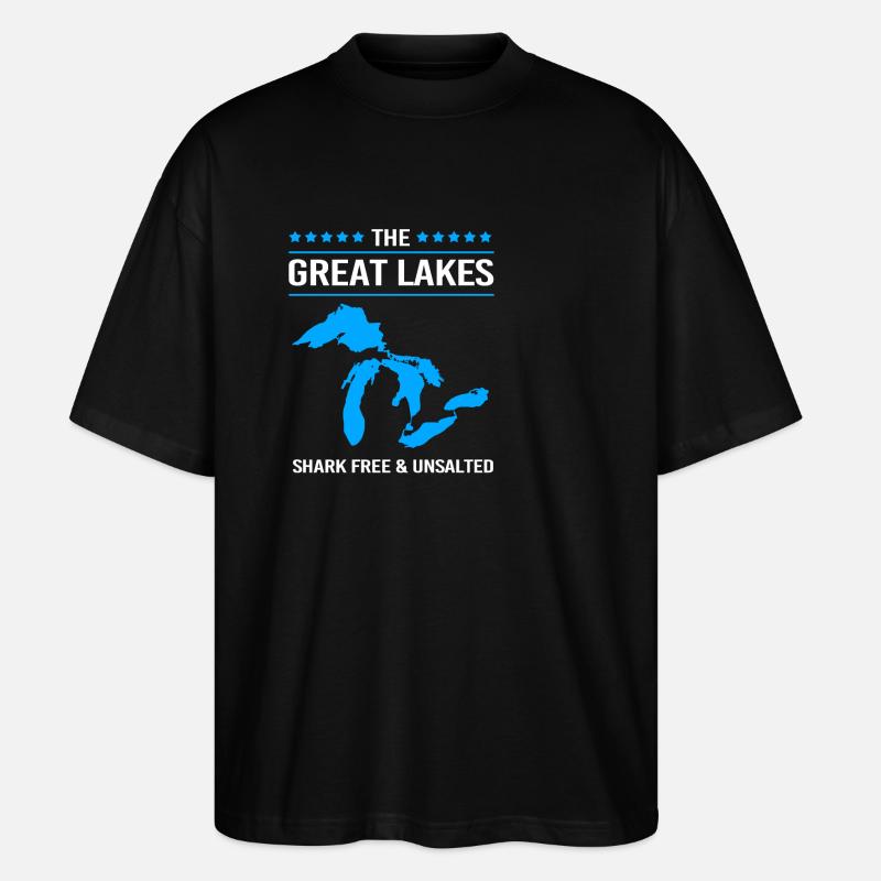 Great Lakes - Stanley/Stella Oversized Unisex Bio T-Shirt Blaster 2.0 - Schwarz