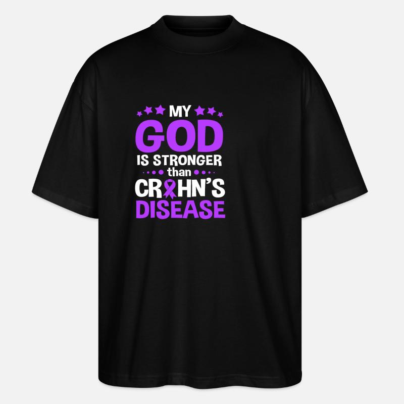 Morbus Crohn - Stanley/Stella Oversized Unisex Bio T-Shirt Blaster 2.0 - Schwarz