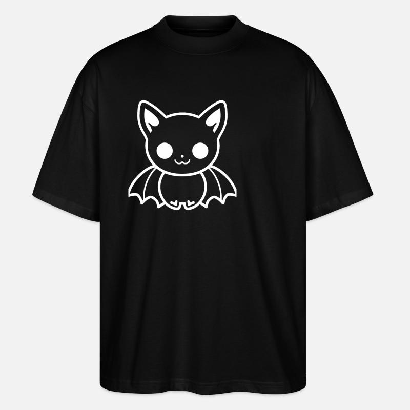 Fledermaus - Stanley/Stella Oversized Unisex Bio T-Shirt Blaster 2.0 - Schwarz