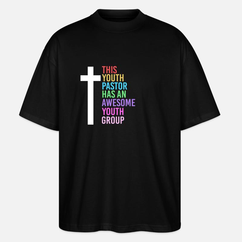 Pasteur des jeunes - T-shirt bio Blaster 2.0 coupe oversize Stanley/Stella Unisexe - noir