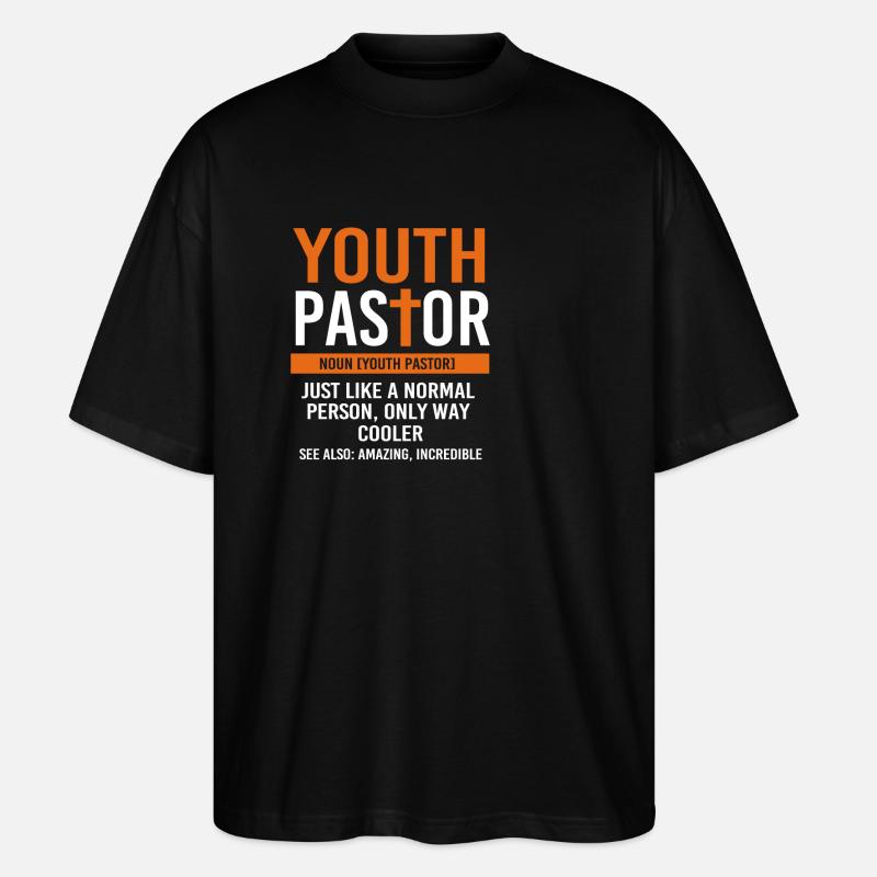Pasteur des jeunes - T-shirt bio Blaster 2.0 coupe oversize Stanley/Stella Unisexe - noir