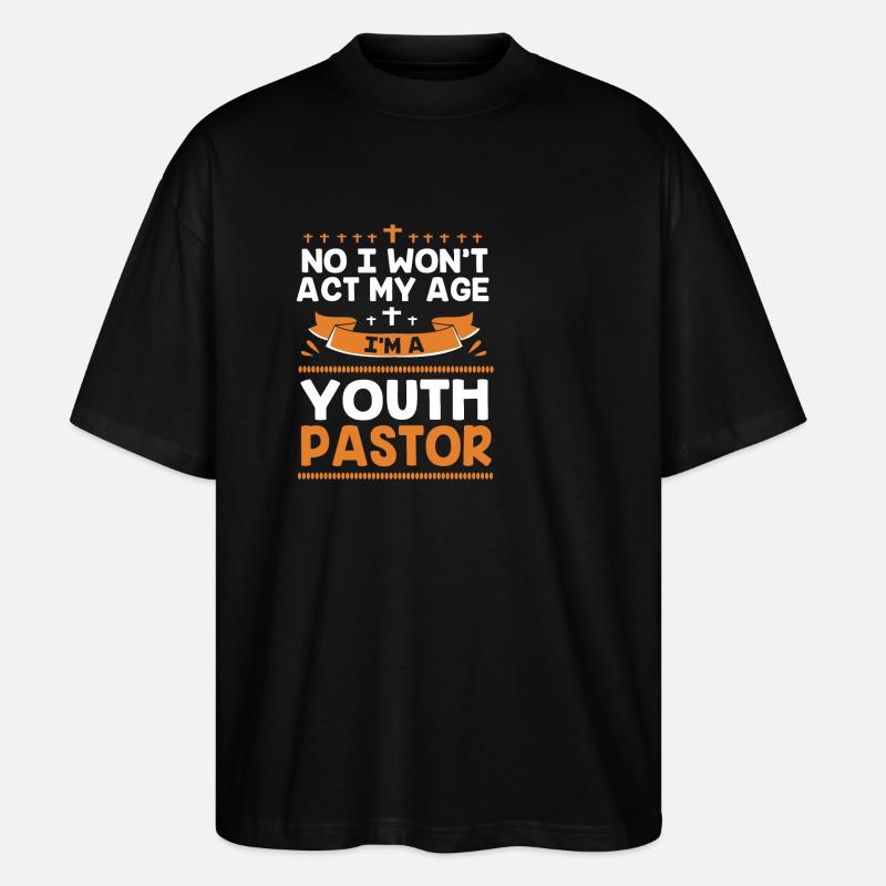 Pasteur des jeunes - T-shirt bio Blaster 2.0 coupe oversize Stanley/Stella Unisexe - noir