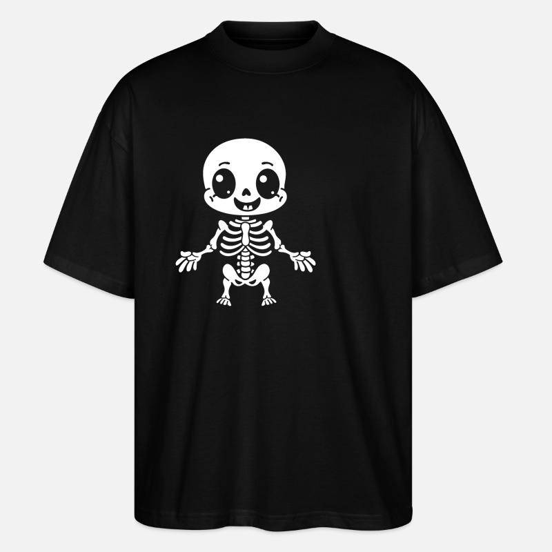 Skelett - Stanley/Stella Oversized Unisex Bio T-Shirt Blaster 2.0 - Schwarz