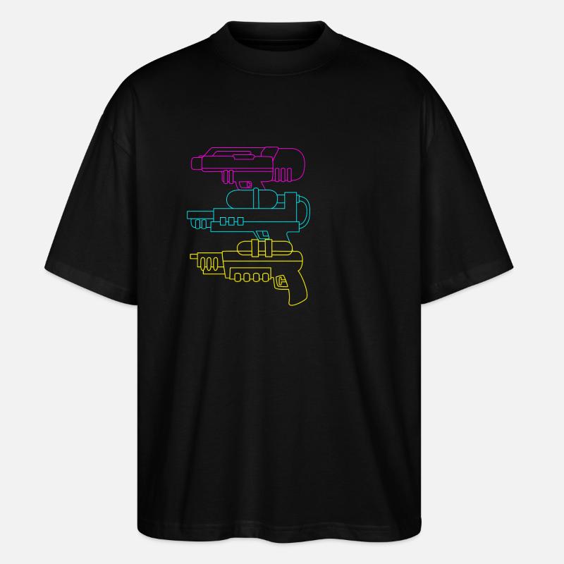 Pistolet à eau - T-shirt bio Blaster 2.0 coupe oversize Stanley/Stella Unisexe - noir