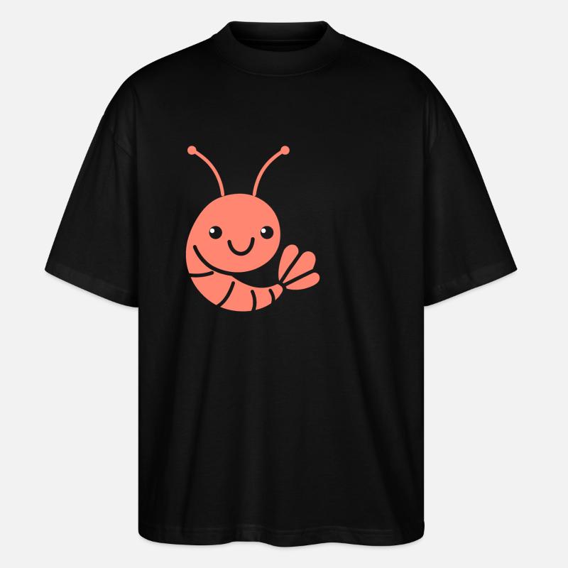 Garnele - Stanley/Stella Oversized Unisex Bio T-Shirt Blaster 2.0 - Schwarz