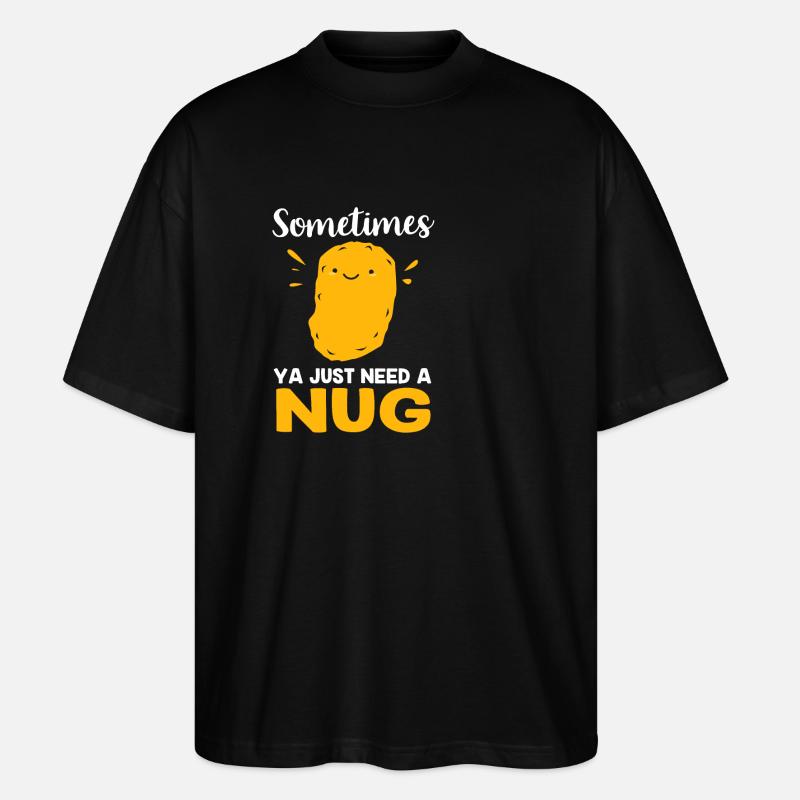 Chicken Nuggets - Stanley/Stella Oversized Unisex Bio T-Shirt Blaster 2.0 - Schwarz