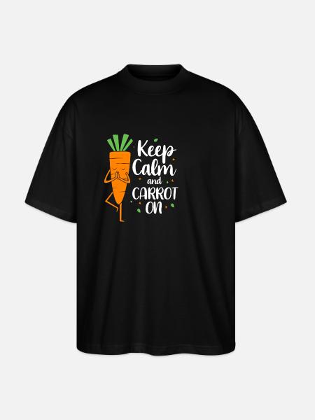 Carrot Vegetables - Stanley/Stella Oversized Unisex Organic T-shirt Blaster 2.0 - black