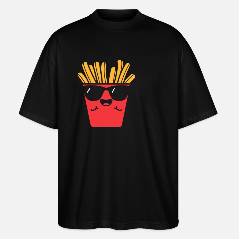frites - T-shirt bio Blaster 2.0 coupe oversize Stanley/Stella Unisexe - noir