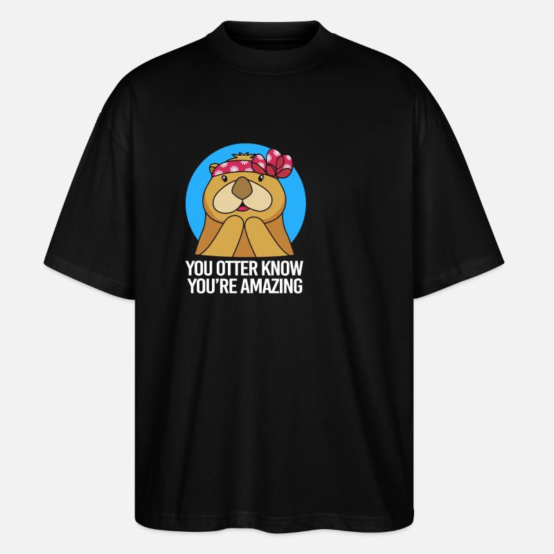 Otter - Stanley/Stella Oversized Unisex Bio T-Shirt Blaster 2.0 - Schwarz