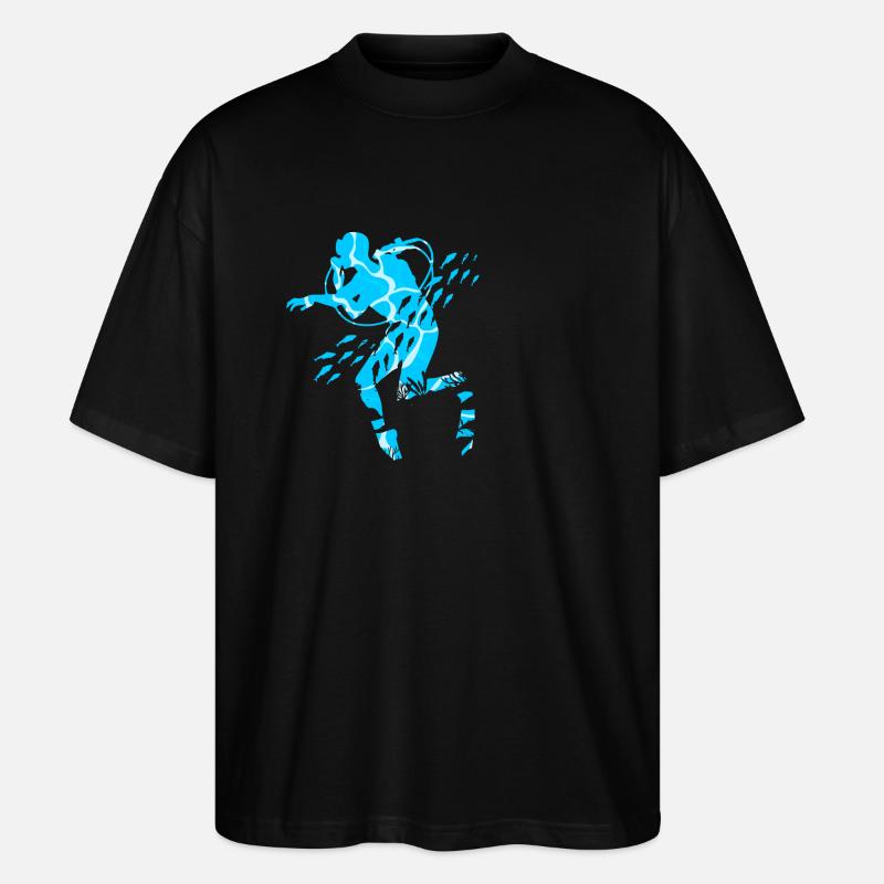 Plonger - T-shirt bio Blaster 2.0 coupe oversize Stanley/Stella Unisexe - noir
