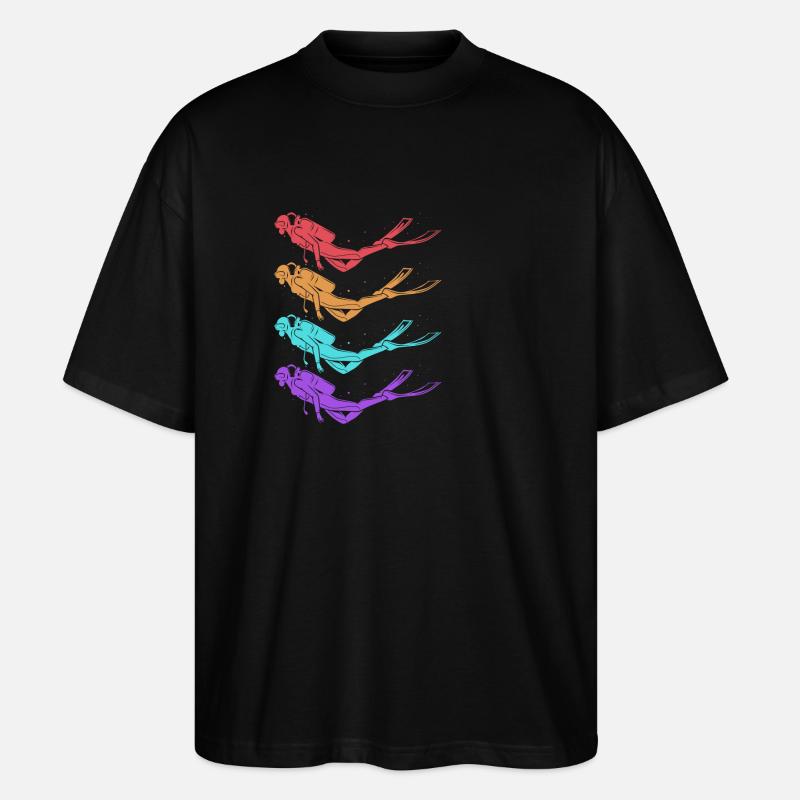 Plonger - T-shirt bio Blaster 2.0 coupe oversize Stanley/Stella Unisexe - noir