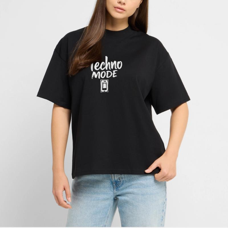 Techno Mode On Techno Techno Music Techno Stanley/Stella Oversized Unisex Organic T-shirt Blaster 2.0