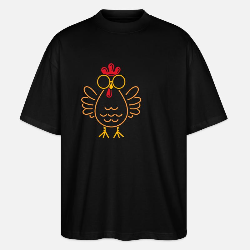 Huhn - Stanley/Stella Oversized Unisex Bio T-Shirt Blaster 2.0 - Schwarz