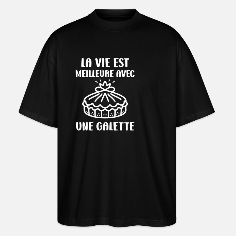 Pfannkuchen - Stanley/Stella Oversized Unisex Bio T-Shirt Blaster 2.0 - Schwarz