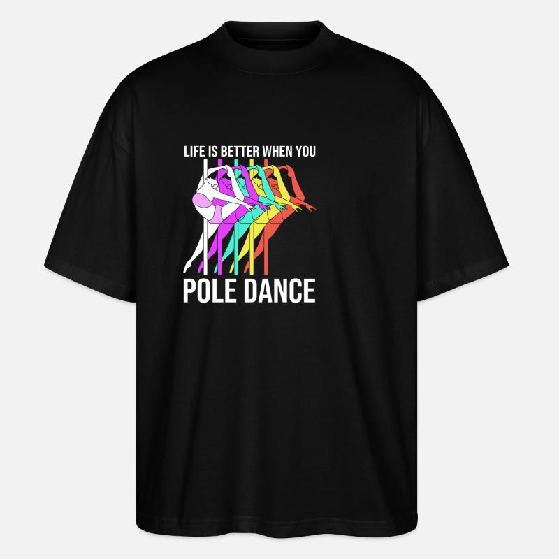 Pole Dance - T-shirt bio Blaster 2.0 coupe oversize Stanley/Stella Unisexe - noir