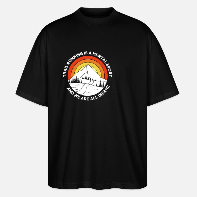 Trailrunning - Stanley/Stella Oversized Unisex Bio T-Shirt Blaster 2.0 - Schwarz
