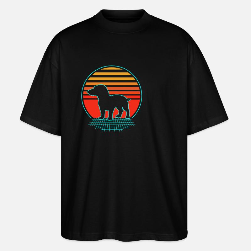 Dackel - Stanley/Stella Oversized Unisex Bio T-Shirt Blaster 2.0 - Schwarz