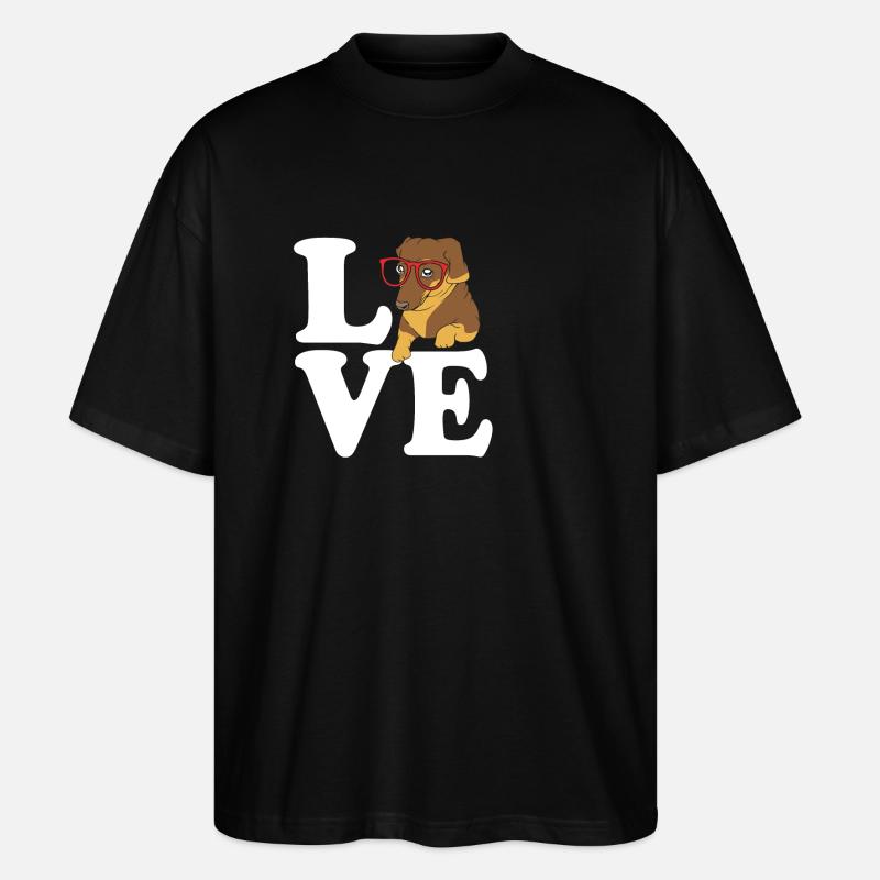 Teckel - T-shirt bio Blaster 2.0 coupe oversize Stanley/Stella Unisexe - noir