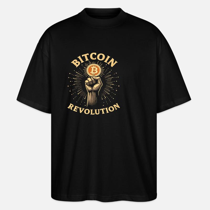 Révolution Bitcoin - T-shirt bio Blaster 2.0 coupe oversize Stanley/Stella Unisexe - noir