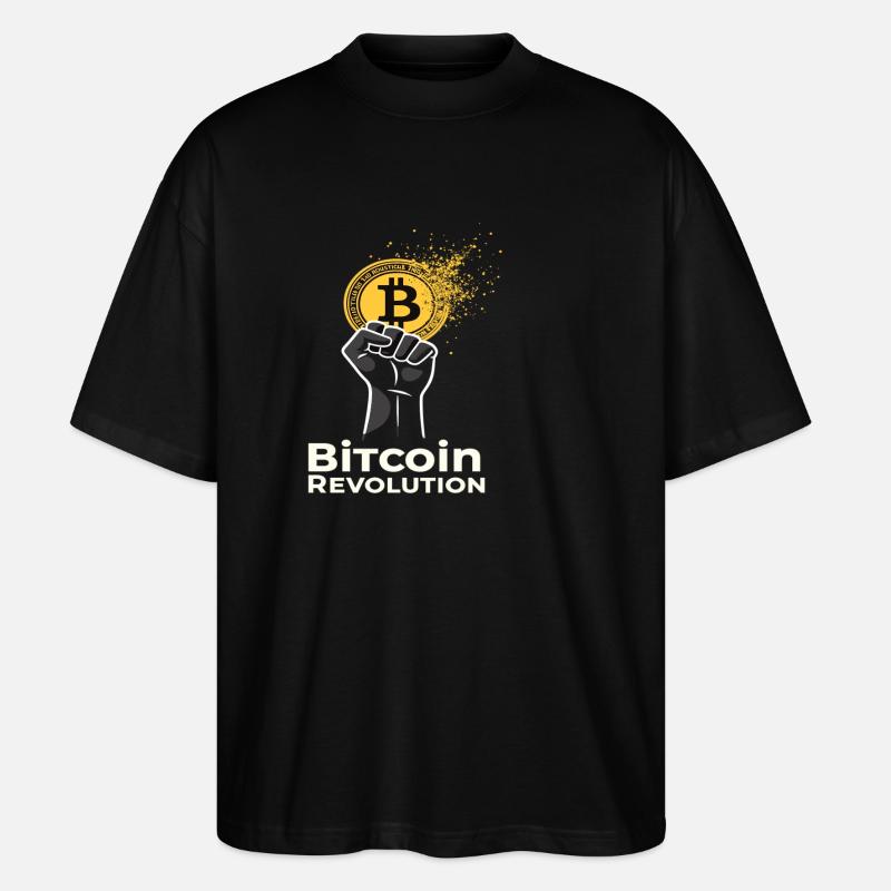 Révolution Bitcoin - T-shirt bio Blaster 2.0 coupe oversize Stanley/Stella Unisexe - noir