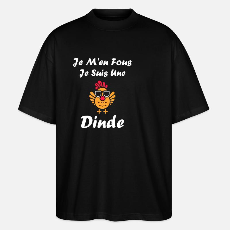 Dinde - T-shirt bio Blaster 2.0 coupe oversize Stanley/Stella Unisexe - noir
