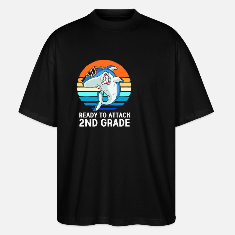 2. Klasse - Stanley/Stella Oversized Unisex Bio T-Shirt Blaster 2.0 - Schwarz