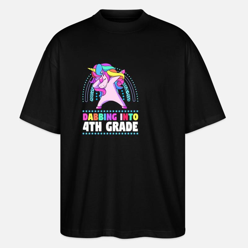 4. Klasse - Stanley/Stella Oversized Unisex Bio T-Shirt Blaster 2.0 - Schwarz