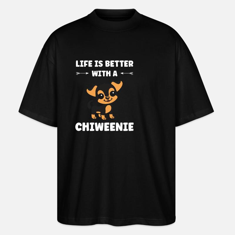 Chiweenie - Stanley/Stella Oversized Unisex Organic T-shirt Blaster 2.0 - black