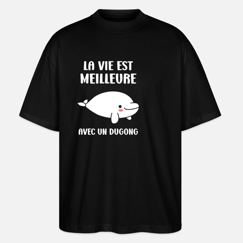 Dugong - Stanley/Stella Oversized Unisex Bio T-Shirt Blaster 2.0 - Schwarz