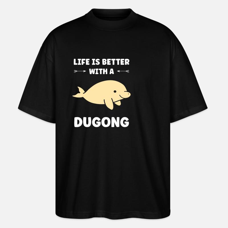 Dugong - Stanley/Stella Oversized Unisex Bio T-Shirt Blaster 2.0 - Schwarz