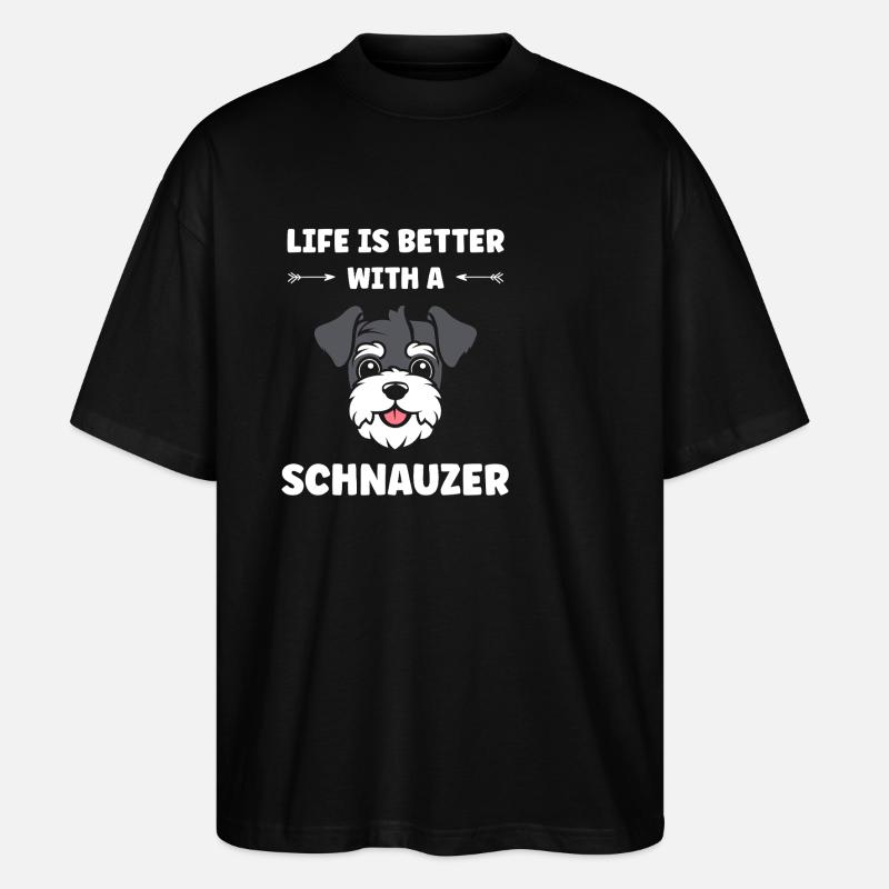 Schnauzer - Stanley/Stella Oversized Unisex Bio T-Shirt Blaster 2.0 - Schwarz