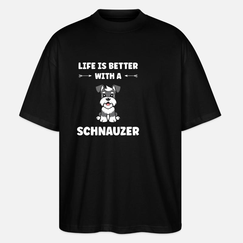 Schnauzer - Stanley/Stella Oversized Unisex Bio T-Shirt Blaster 2.0 - Schwarz