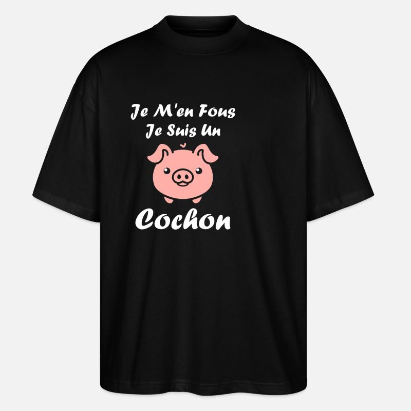 cochon - T-shirt bio Blaster 2.0 coupe oversize Stanley/Stella Unisexe - noir