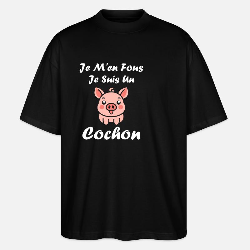 cochon - T-shirt bio Blaster 2.0 coupe oversize Stanley/Stella Unisexe - noir