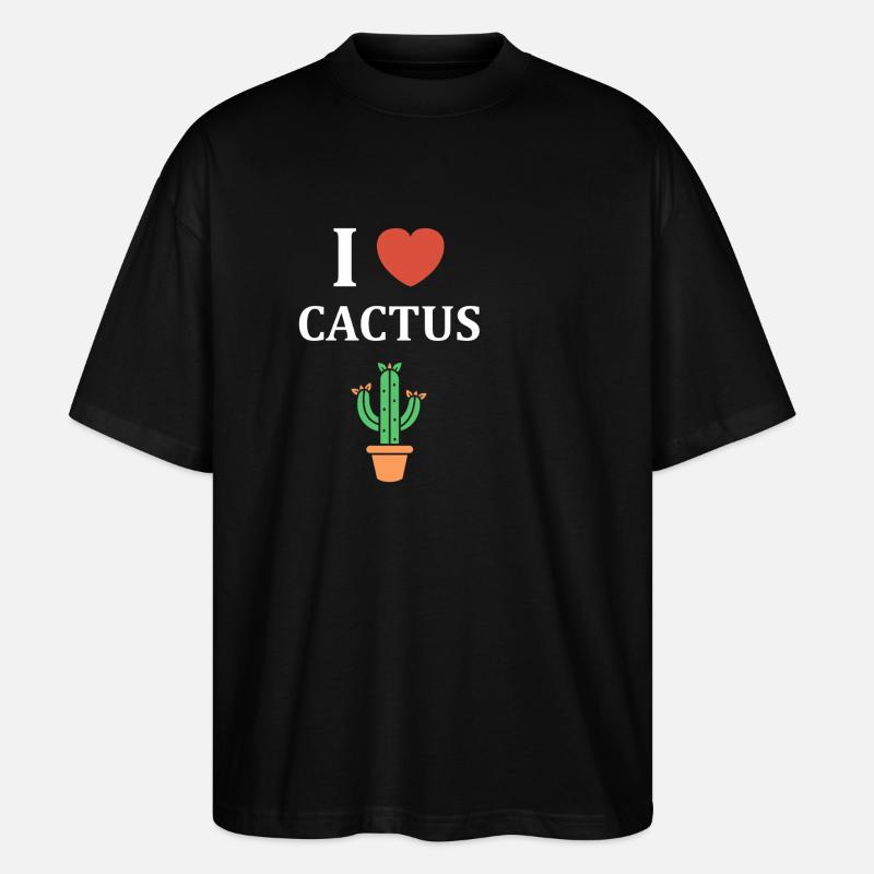 Kaktus - Stanley/Stella Oversized Unisex Bio T-Shirt Blaster 2.0 - Schwarz