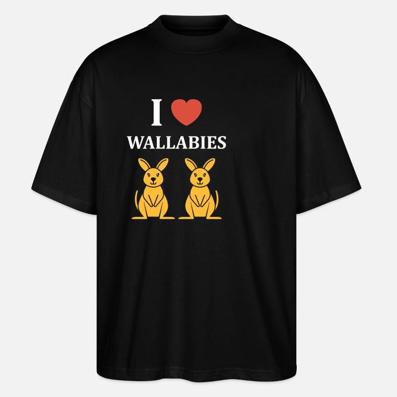 wallaby - T-shirt bio Blaster 2.0 coupe oversize Stanley/Stella Unisexe - noir