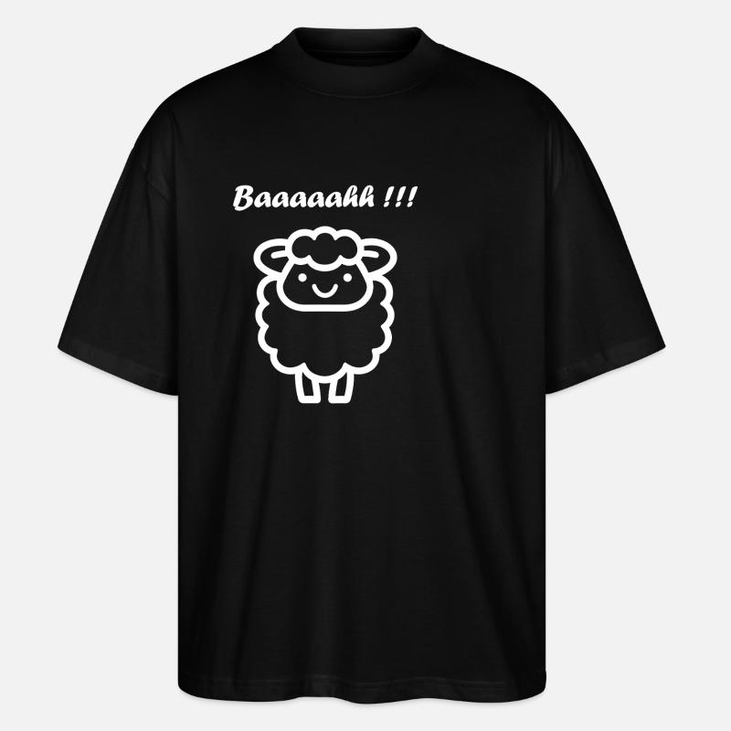 Schaf - Stanley/Stella Oversized Unisex Bio T-Shirt Blaster 2.0 - Schwarz