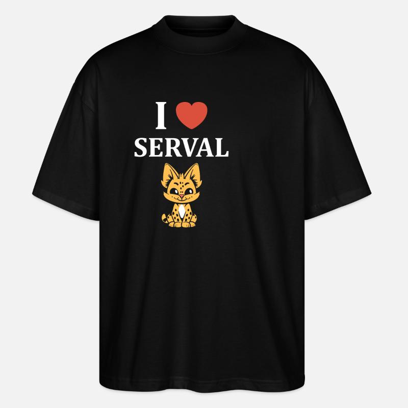 Serval - Stanley/Stella Oversized Unisex Bio T-Shirt Blaster 2.0 - Schwarz