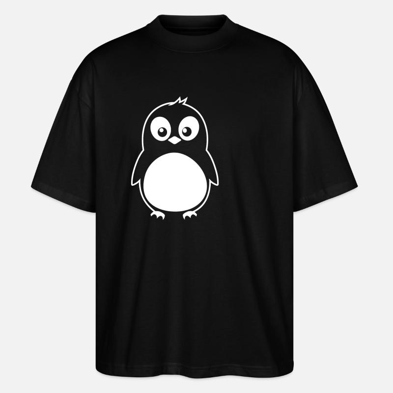 Pinguin - Stanley/Stella Oversized Unisex Bio T-Shirt Blaster 2.0 - Schwarz