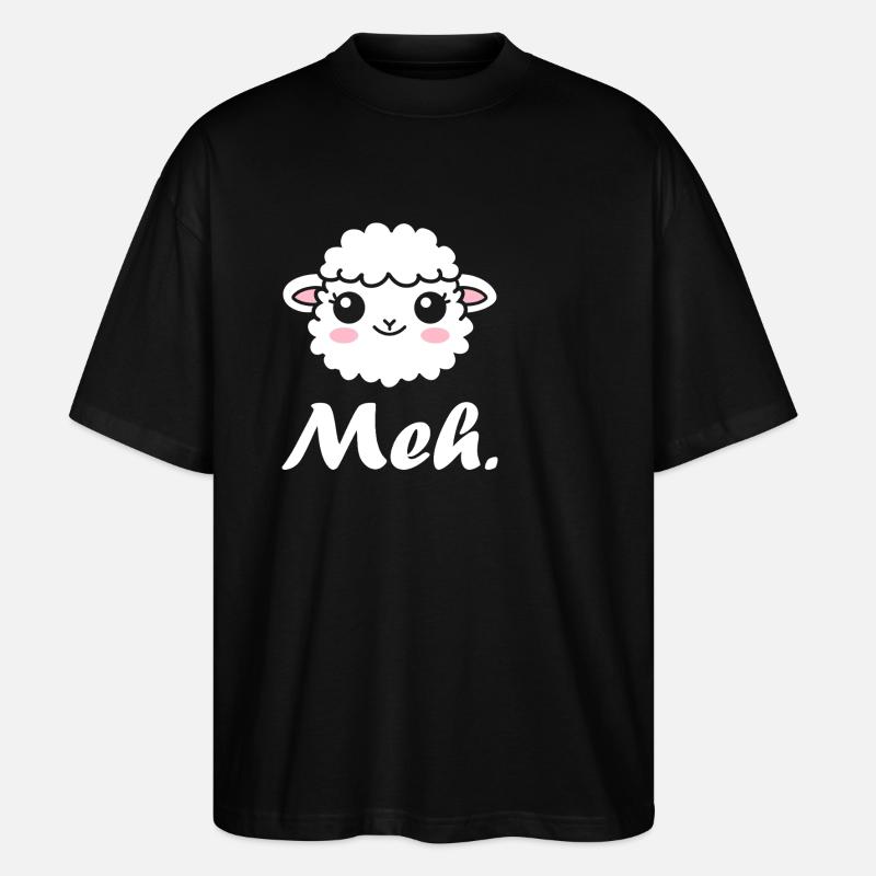 Schaf - Stanley/Stella Oversized Unisex Bio T-Shirt Blaster 2.0 - Schwarz