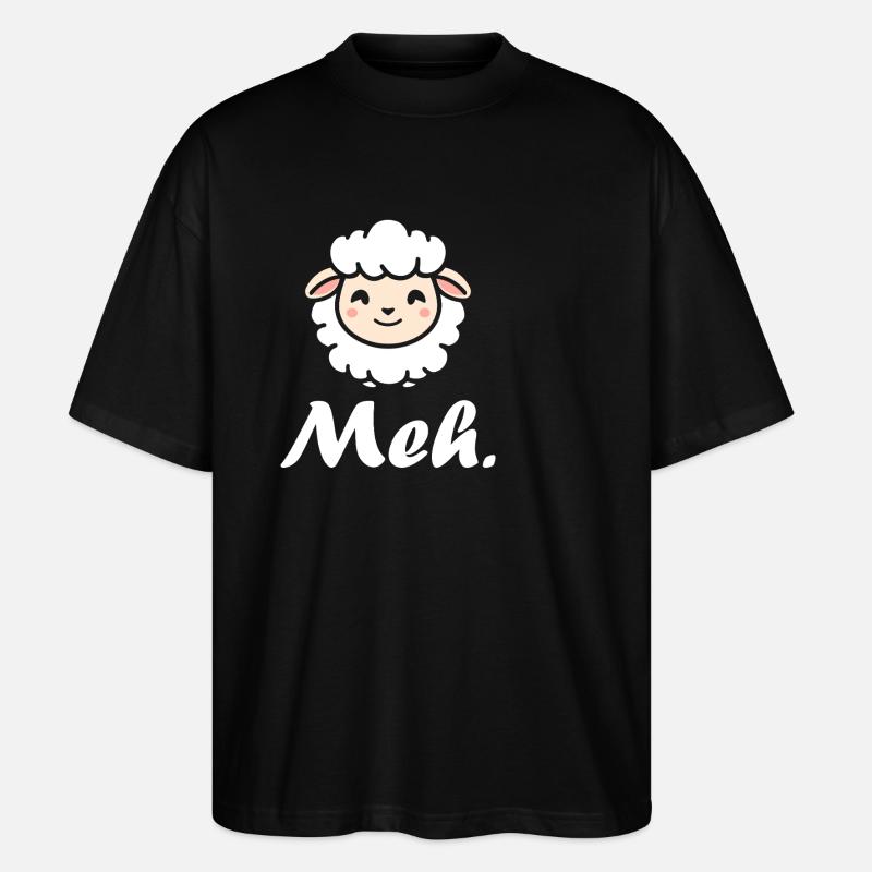 Schaf - Stanley/Stella Oversized Unisex Bio T-Shirt Blaster 2.0 - Schwarz