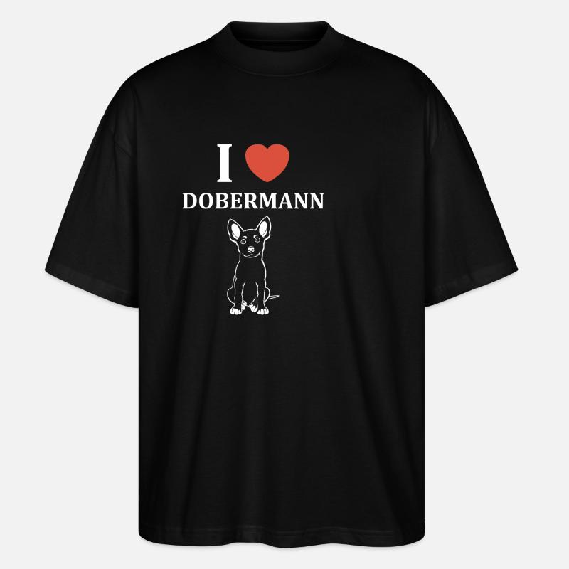 Dobermann - Stanley/Stella Oversized Unisex Organic T-shirt Blaster 2.0 - black