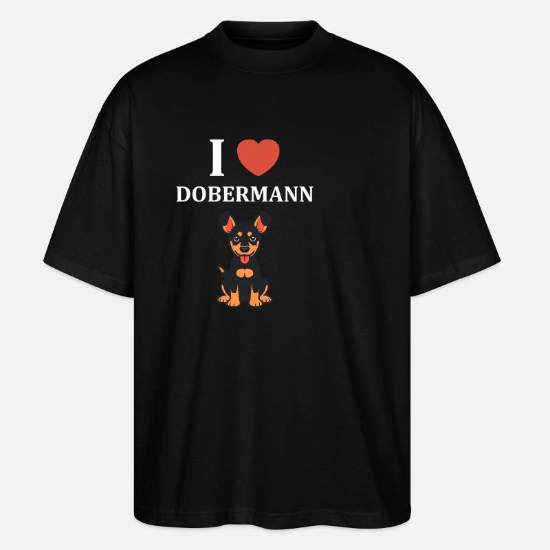 Dobermann - Stanley/Stella Oversized Unisex Bio T-Shirt Blaster 2.0 - Schwarz
