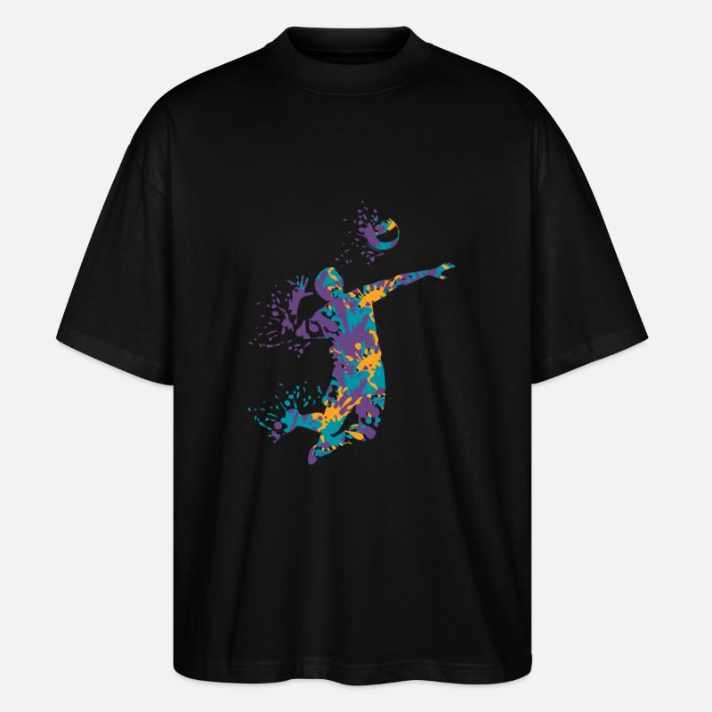 Volley-ball splash - T-shirt bio Blaster 2.0 coupe oversize Stanley/Stella Unisexe - noir
