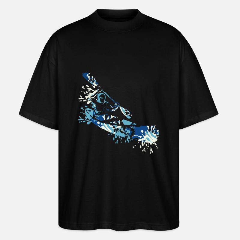 Kanu splash - Stanley/Stella Oversized Unisex Bio T-Shirt Blaster 2.0 - Schwarz