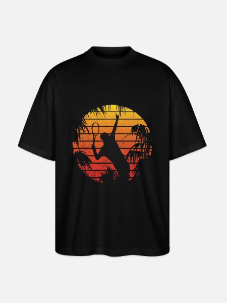 Retro Tennis - Stanley/Stella Oversized Unisex Organic T-shirt Blaster 2.0 - black